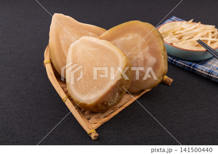 preserved whole mustard tubers peeled and cured traditional vegetable 141500440