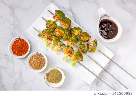 grilled Cauliflower with Savory Seasoning Healthy Vegetable Dish grilled Cauliflower with Savory Seasoning Healthy Vegetable Dish 141500958