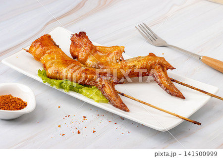 grilled Whole Chicken Wings Asian Barbecue Meat Dish grilled Whole Chicken Wings Asian Barbecue Meat Dish 141500999