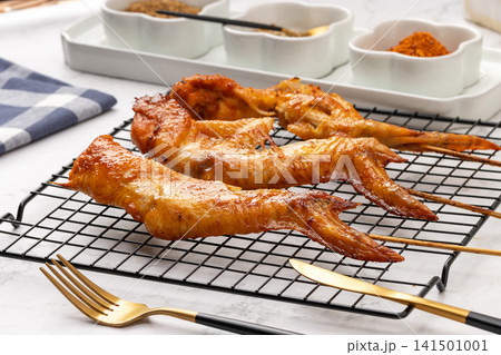 grilled Whole Chicken Wings Asian Barbecue Meat Dish grilled Whole Chicken Wings Asian Barbecue Meat Dish 141501001
