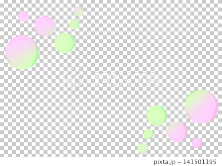 さりげない背景素材、ピンクとライムグリーンの水玉 さりげない背景素材、ピンクとライムグリーンの水玉 141501195
