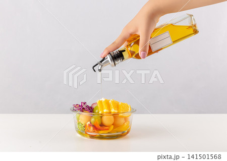 healthy Light Meal Preparation With Fresh Ingredients 141501568