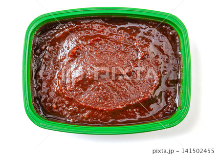 savory Korean ssamjang paste fermented soybean chili dip for barbecue wrap 141502455