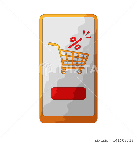 Illustration of Mobile Shopping Illustration of Mobile Shopping 141503313