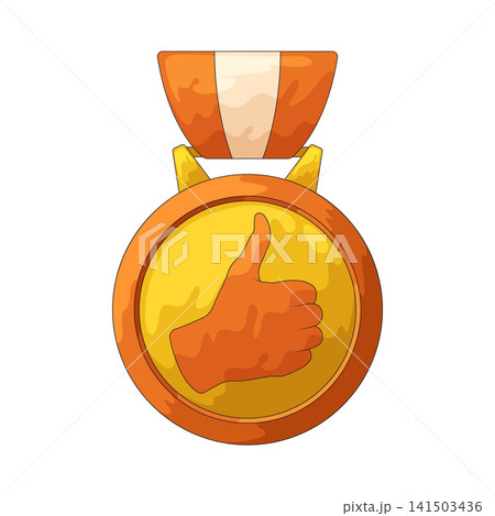 Illustration of Medal With Thumbs Up Illustration of Medal With Thumbs Up 141503436