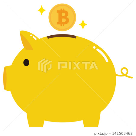 金のぶた貯金箱　ビットコイン 141503468