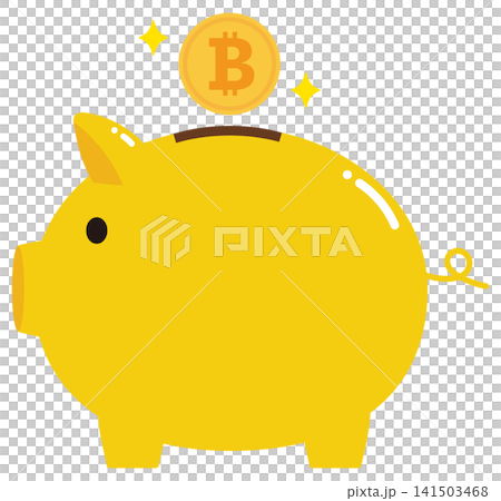 金のぶた貯金箱　ビットコイン 141503468