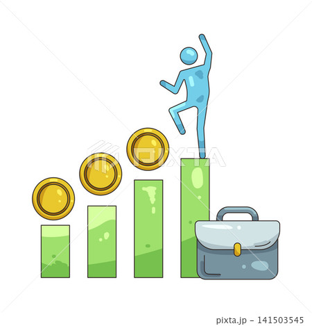 Illustration of business growth and success Illustration of business growth and success 141503545
