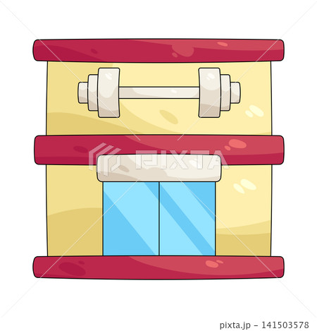 Illustration of gym building Illustration of gym building 141503578
