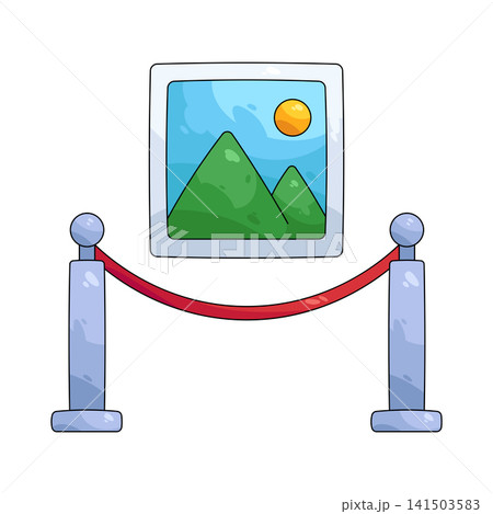 Illustration of art gallery exhibit with painting Illustration of art gallery exhibit with painting 141503583
