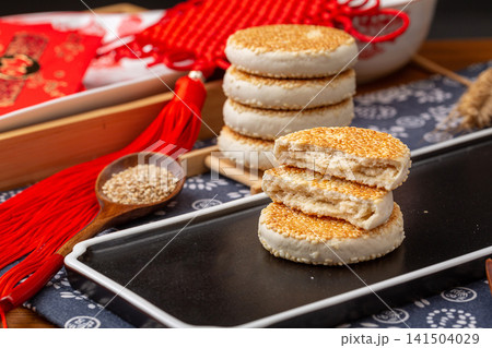 traditional Sesame Baked Pastry Cake Crispy Sweet Wheat Cookie 141504029