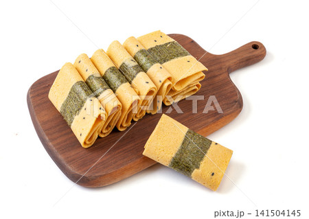 crispy egg roll pastry wrapped with seaweed nori crispy egg roll pastry wrapped with seaweed nori 141504145