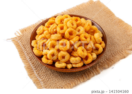crispy barbecue beef flavor potato rings snack food 141504160