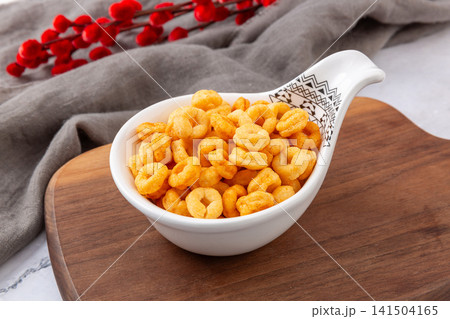 crispy barbecue beef flavor potato rings snack food crispy barbecue beef flavor potato rings snack food 141504165