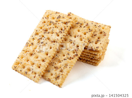 black Truffle Ham Soda Crackers Crispy Chia Quinoa Biscuits 141504325