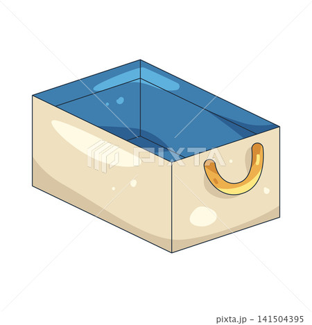 Illustration of empty storage box Illustration of empty storage box 141504395