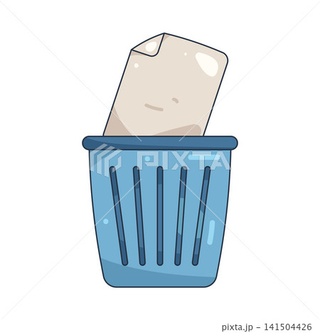 Illustration of document with trash bin Illustration of document with trash bin 141504426