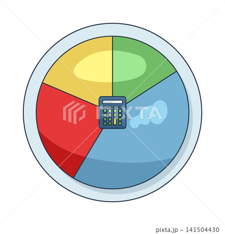 Illustration of pie chart Illustration of pie chart 141504430