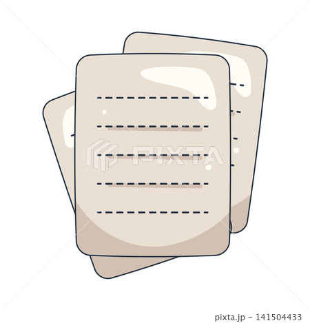 Illustration of document with text lines Illustration of document with text lines 141504433