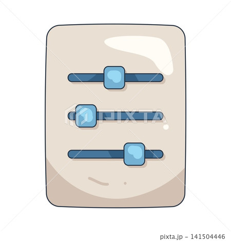 Illustration of document with settings sliders 141504446