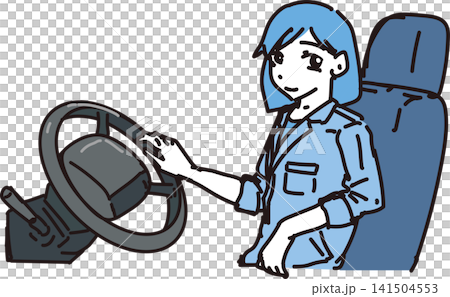 Female truck driver Female truck driver 141504553