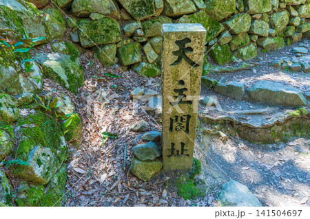 滋賀県近江八幡市 安土城の天主閣址 滋賀県近江八幡市 安土城の天主閣址 141504697