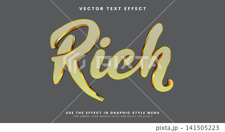 Rich 3D Golden Style Editable Text effect Rich 3D Golden Style Editable Text effect 141505223