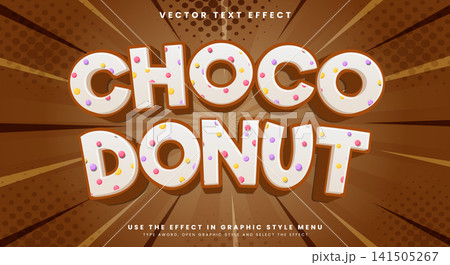 Choco Donut 3d editable text effect Choco Donut 3d editable text effect 141505267
