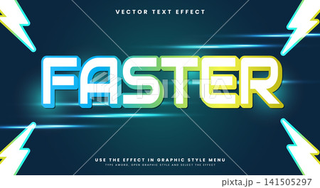 Faster Modern Style editable text effect 141505297