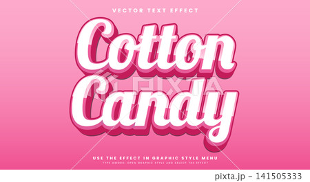Cotton Candy 3d editable text effect Template Cotton Candy 3d editable text effect Template 141505333