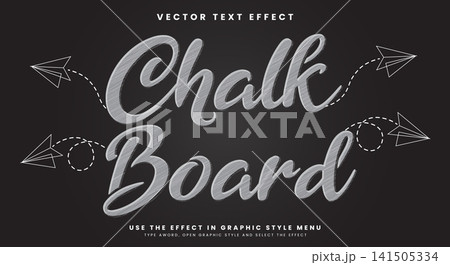 Chalk Board Simple Editable text effect Chalk Board Simple Editable text effect 141505334
