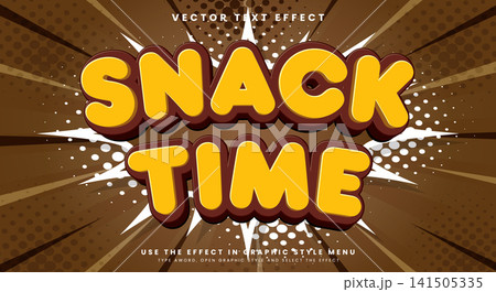 Snack Time 3D editable text effect Template Snack Time 3D editable text effect Template 141505335