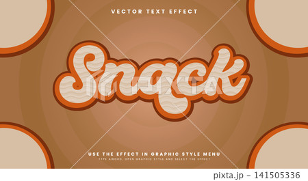 Snack 3D editable text effect Template Snack 3D editable text effect Template 141505336