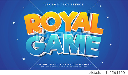 Royal Game 3d editable vector text effect Royal Game 3d editable vector text effect 141505360