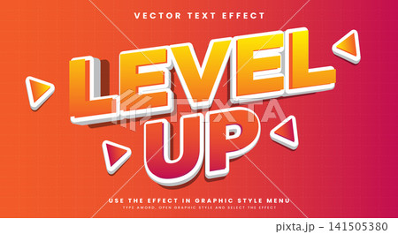 Level Up 3d Editable Text effect Level Up 3d Editable Text effect 141505380