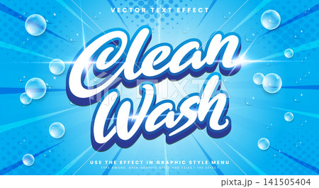 Clean Wash editable text effect Template 141505404
