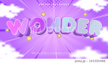 Wonder Rainbow style 3d editable text effect Wonder Rainbow style 3d editable text effect 141505498