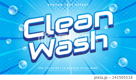 Clean Wash editable text effect Template Clean Wash editable text effect Template 141505518