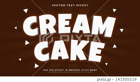 Cream cake editable text effect 141505519