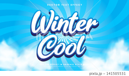 Winter Cool editable text effect template 141505531
