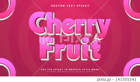 Cherry Fruit Modern Style Editable Text Effect Cherry Fruit Modern Style Editable Text Effect 141505541