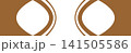 Abstract brown curved frame border template on white background, perfect for coffee packaging, eco branding, web headers, banners, and presentation slides. 141505586