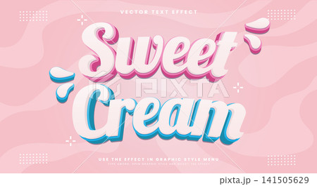 Sweet Cream 3d editable text effect Template Sweet Cream 3d editable text effect Template 141505629