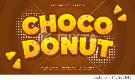Choco Donut editable text effect template 141505645