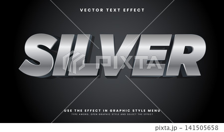 Silver editable text effect Template Silver editable text effect Template 141505658