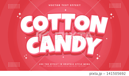 Cotton Candy editable text effect Template 141505692