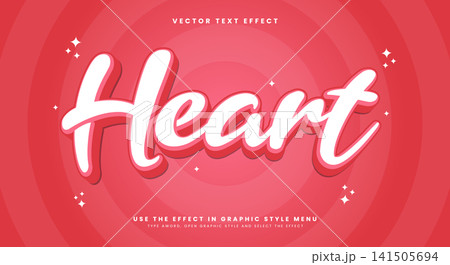 Heart editable text effect Template Heart editable text effect Template 141505694