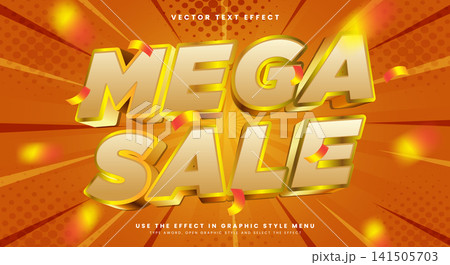 Mega Sale 3D editable text effect Template Mega Sale 3D editable text effect Template 141505703