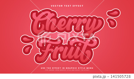 Cherry Fruit Editable Text Effect Template Cherry Fruit Editable Text Effect Template 141505728