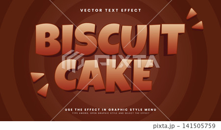 Biscuit Cake 3d Editable Text effect 141505759